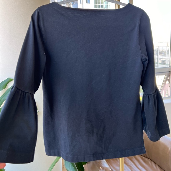 Black JCrew top with flared sleeves - Picture 3 of 3